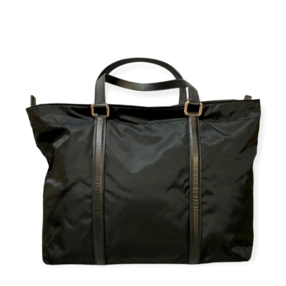 Authentic Prada Tessuto Nylon Tote Bag | Black Triangle Logo | Lampo Zipper - Picture 3 of 15